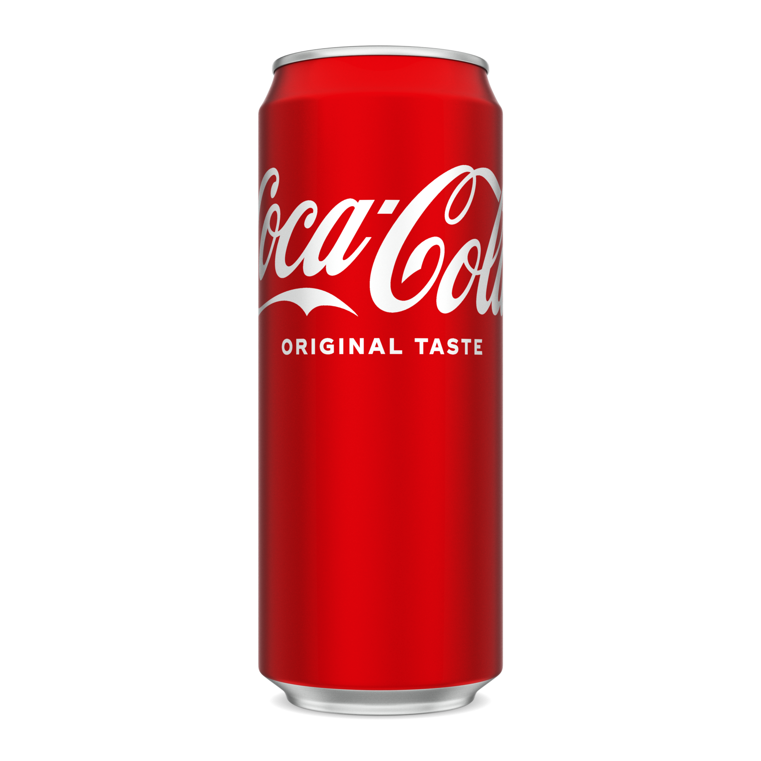 Coca-Cola Original Taste can on white background