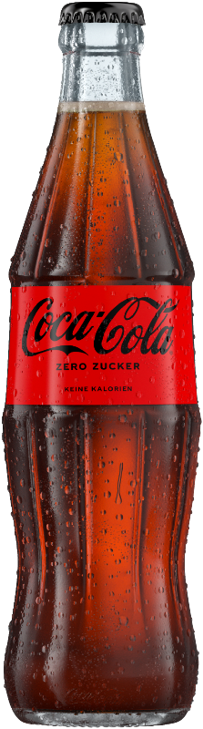Eine Glass Flasche Coca‑Cola Zero Zucker