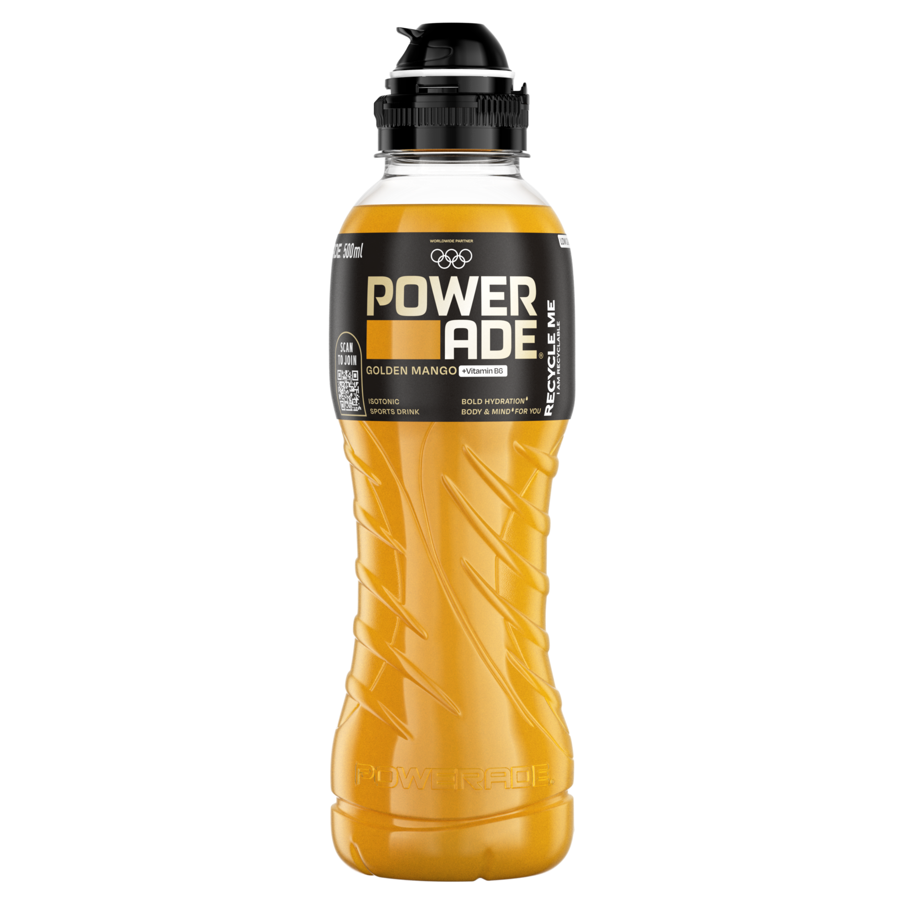 Eine Flasche Powerade Golden Mango