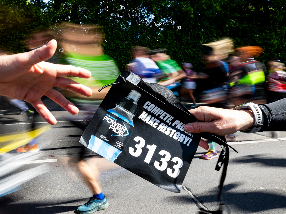 Powerade Staffelübergabe