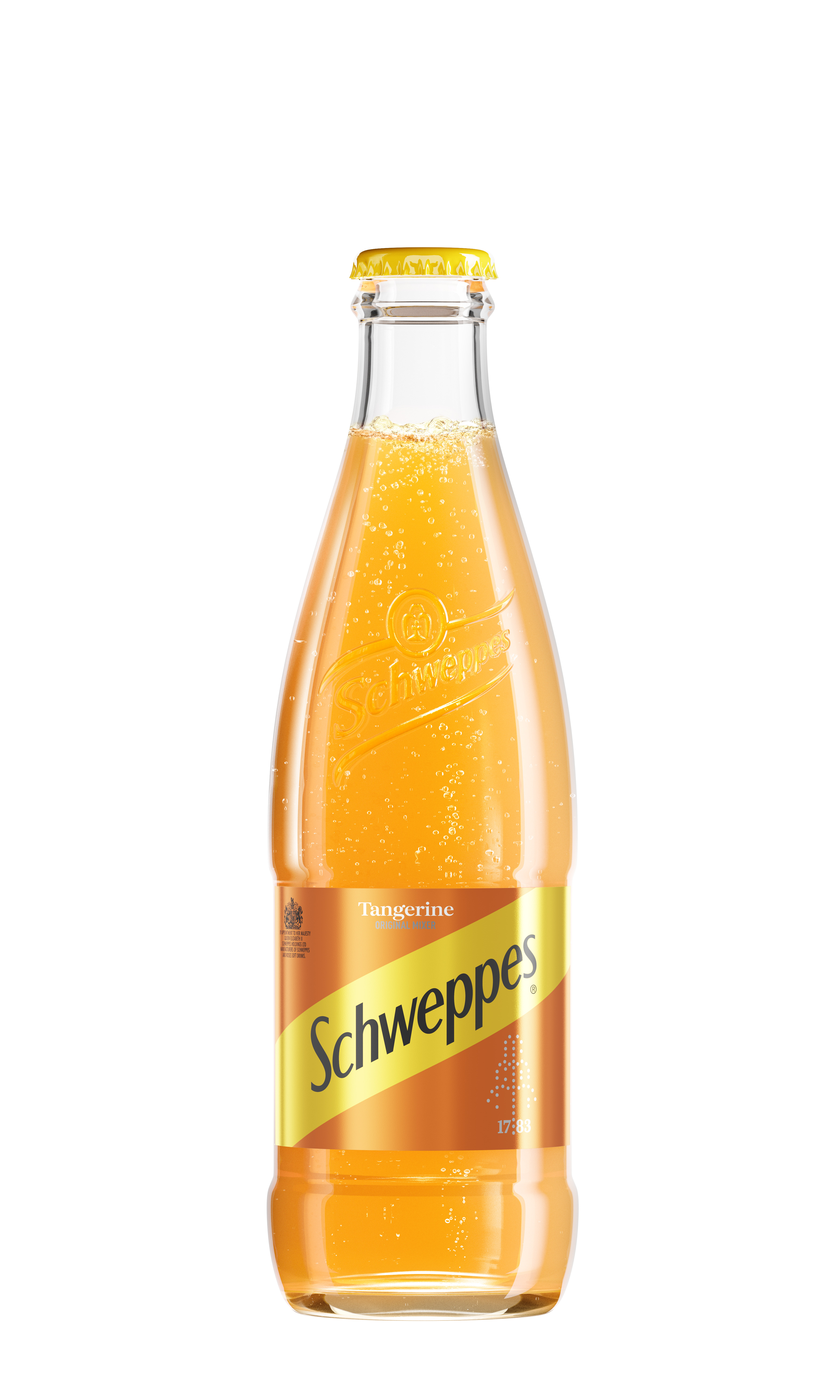 Schweppes Tangerine flašica sa bijelom pozadinom