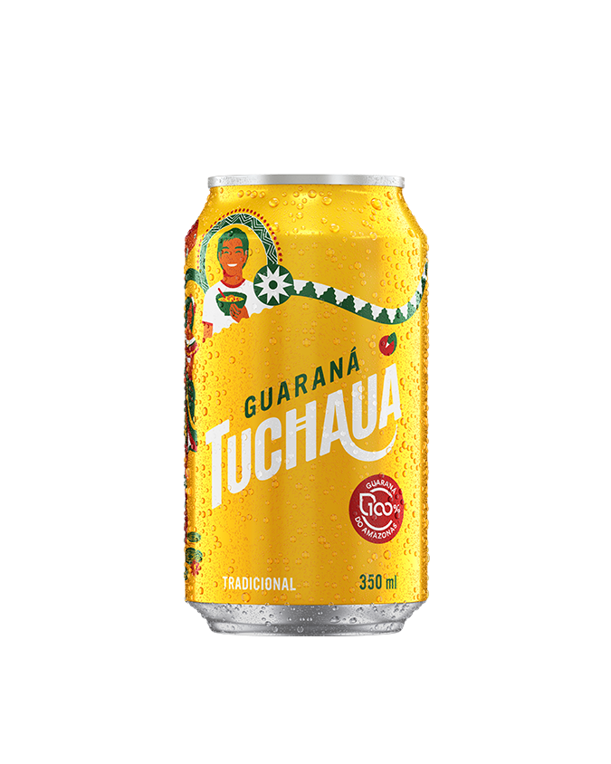 Uma lata de Tuchaua Tradicional em um fundo branco.