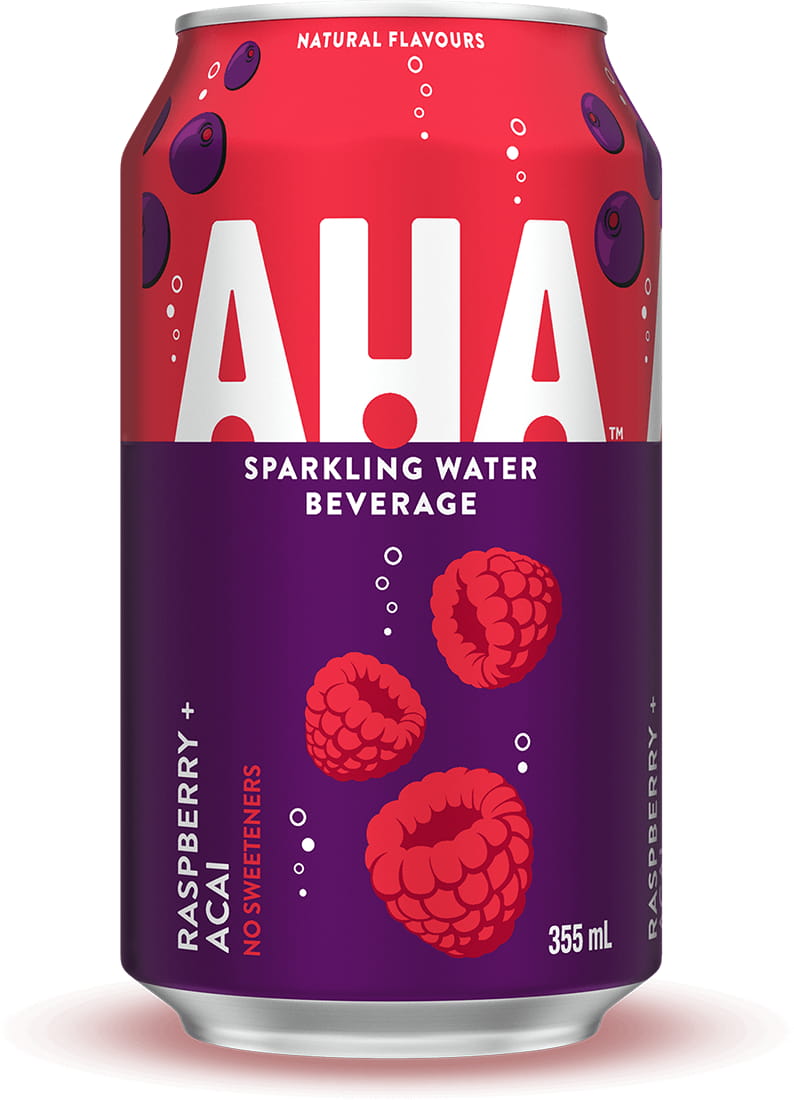 AHA Raspberry + Açai 355 mL can