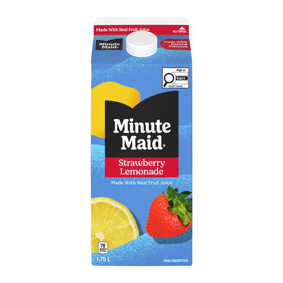 a carton of strawberry lemonade