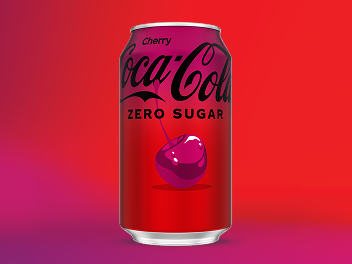a can of coca-cola cherry zero sugar
