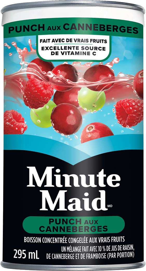 Minute maid Punch aux canneberges 295 mL oîte surgelée