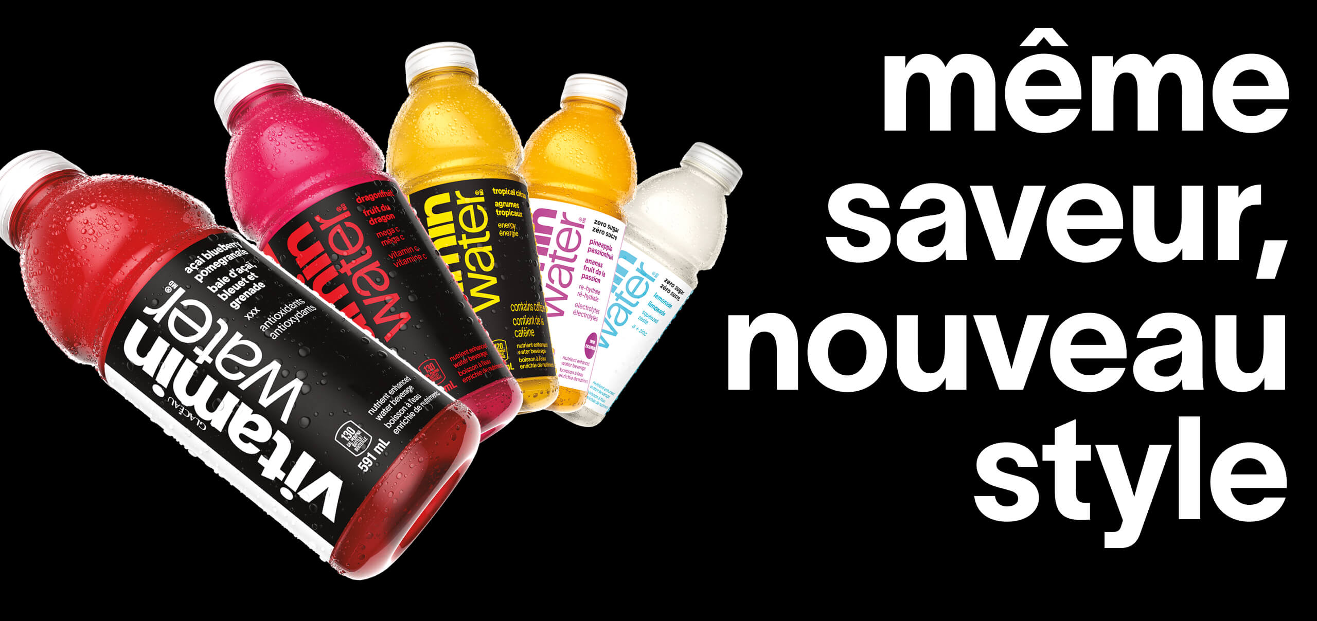 Nouvelles Bouteilles et Nouvelles Saveurs de vitaminwater