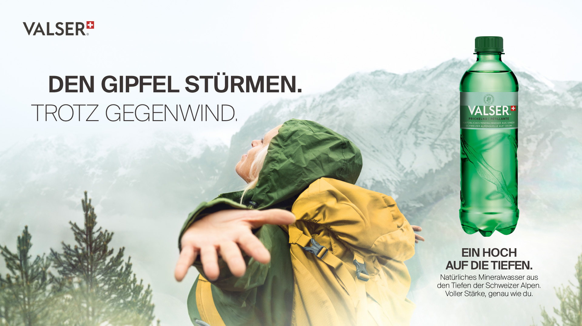 Eine Frau in den Bergen