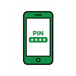 Smartphone avec code PIN 