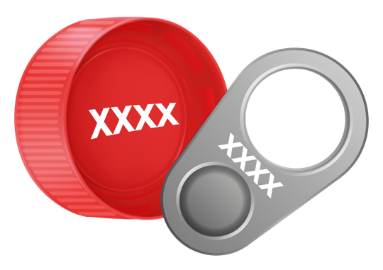 A red Coke cap with 'Coca-Cola'