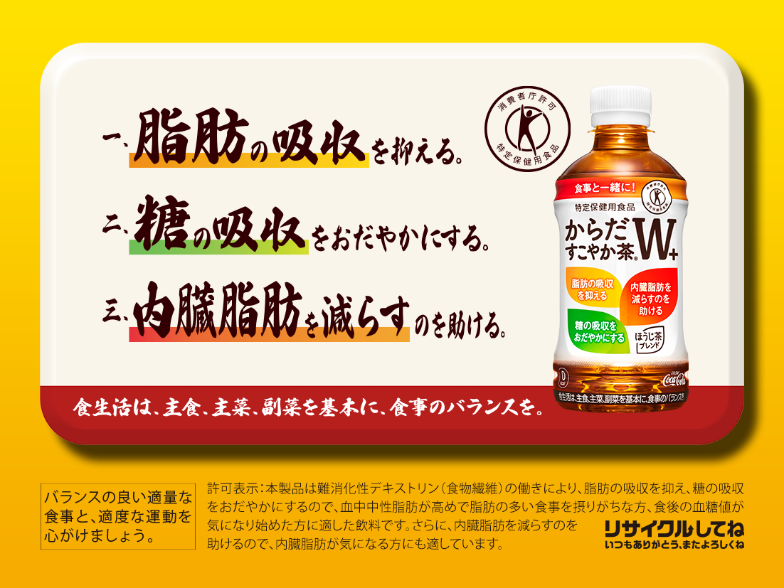 からだすこやか茶Ｗ＋の機能について