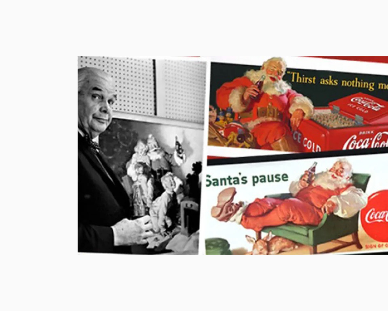 サンタクロースとコカ・コーラポスター作品数点