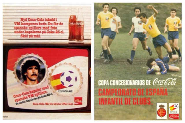 1982년 스페인 월드컵 당시 코카-콜라 잡지 광고