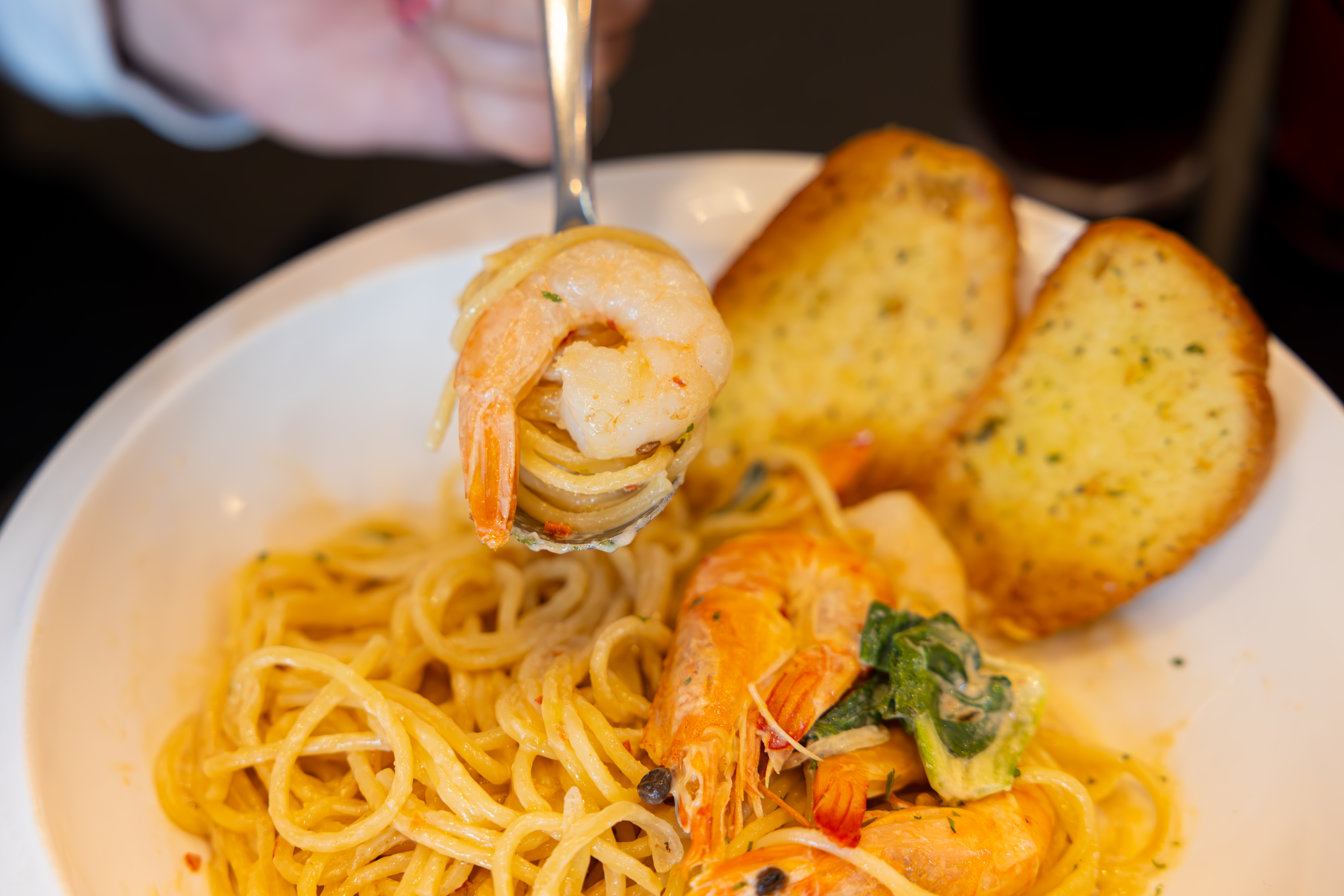 쉬림프 핫크림 파스타