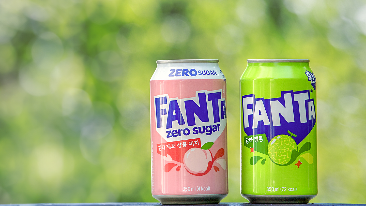 환타 제로 상큼 피치와 환타 멜론 아티클 헤더 이미지
