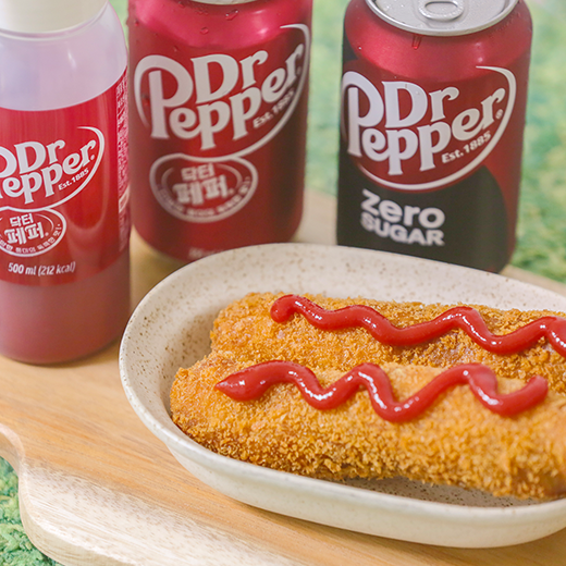 닥터페퍼로 만든 핫도그 사진