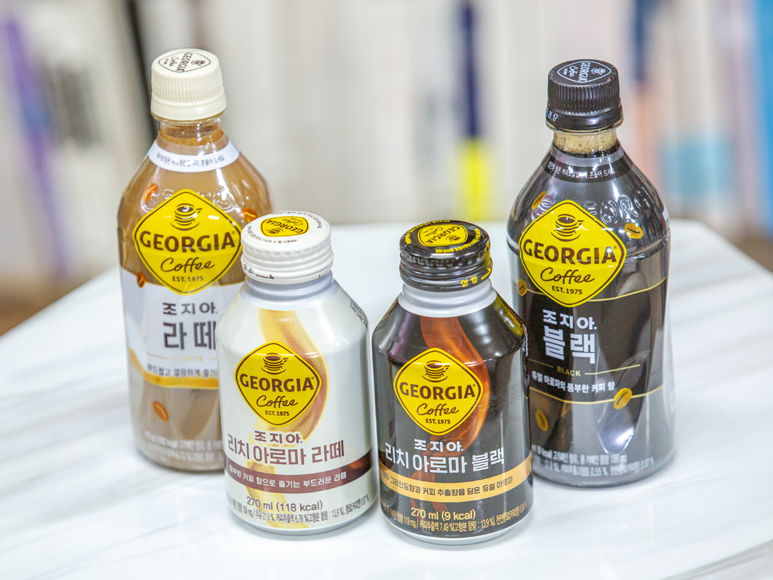 조지아 라떼, 조지아 리치 아로마 라떼, 조지아 리치 아로마 블랙, 조지아 블랙 제품 이미지