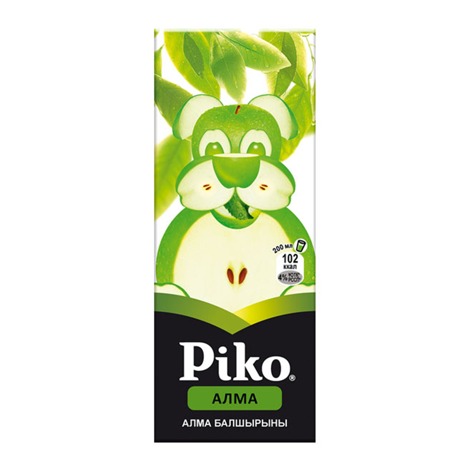 200 мл Tetrapak контейнеріндегі Piko Mini алма шырыны