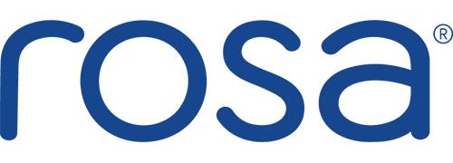 Rosa beli logo sa plavom pozadinom