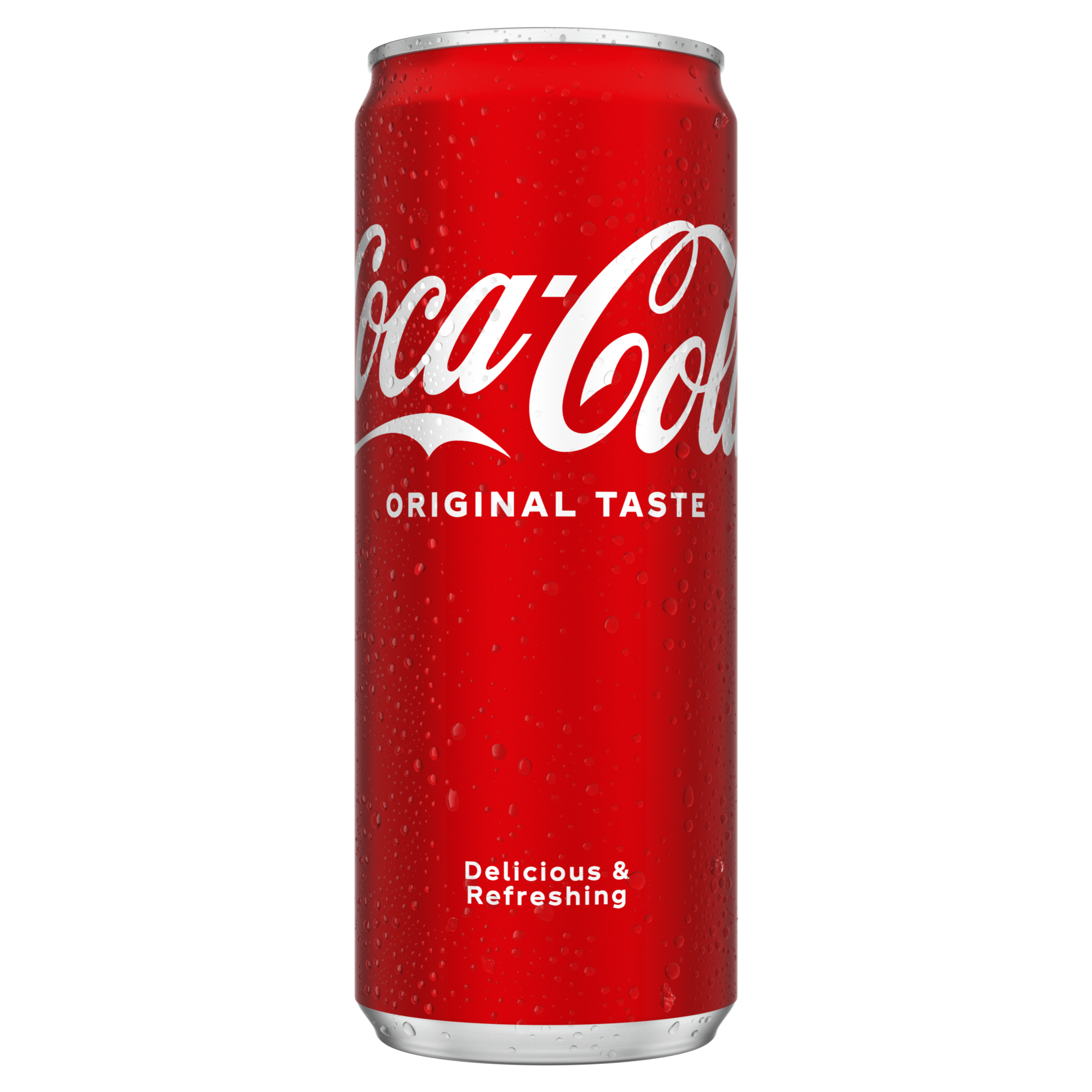 Kanaçe e kuqe Coca-Cola me mbishkrimin "Original Taste".
