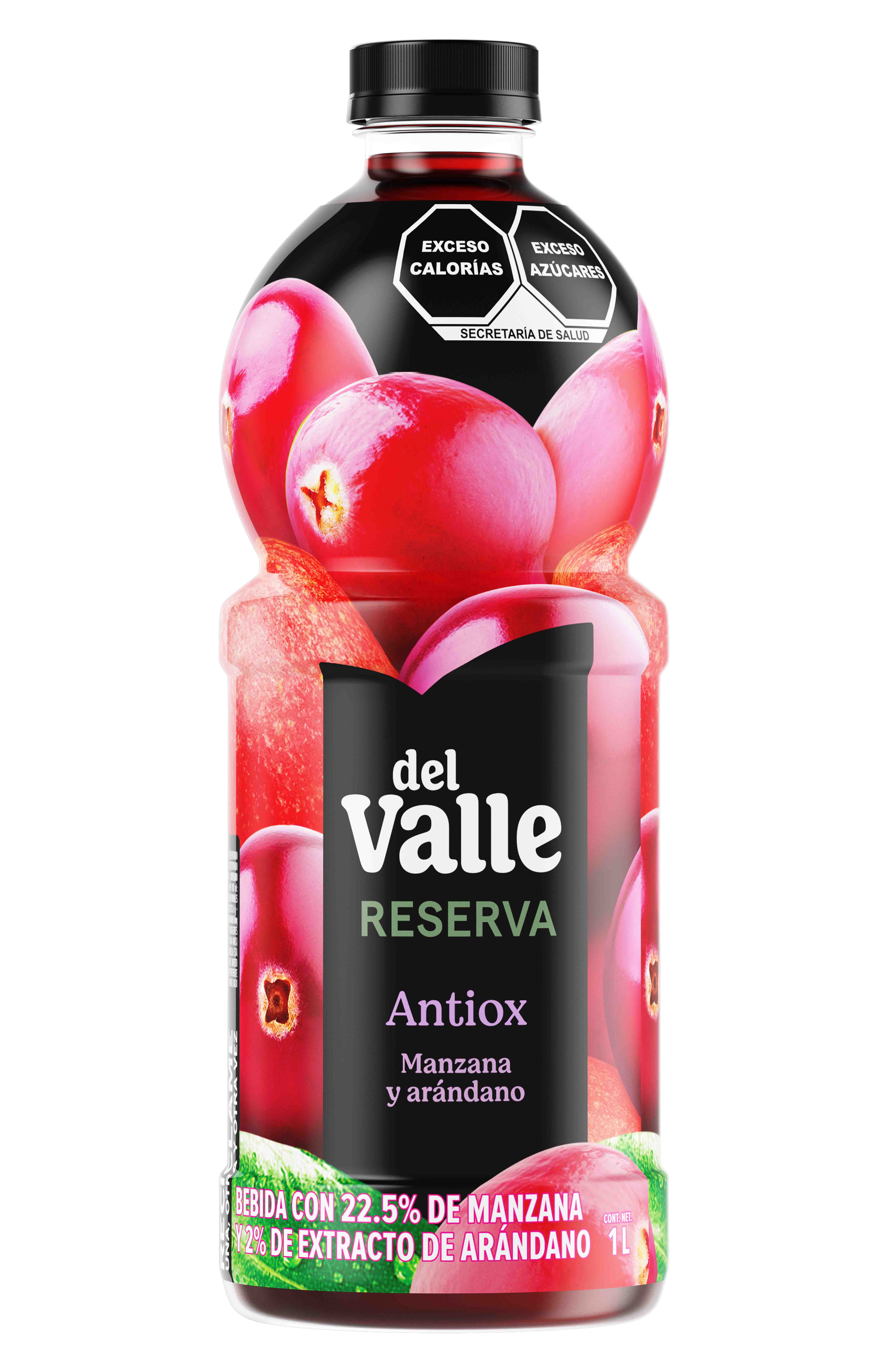 Botella de Del Valle Reserva Antiox Manzana y Arándano