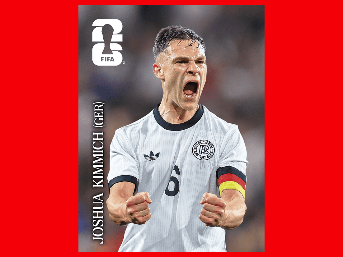 Láminas individuales de Yamal, Giménez, Kimmich, Kane, Gvardiol, Valverde, Lerma, Valencia, E. Martínez, Van Dijk, Davies, Magalhães, Camavinga, L. Martínez