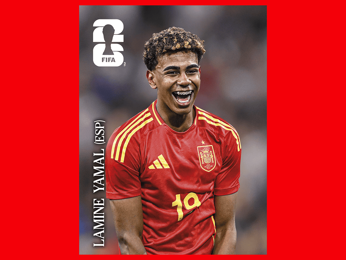 Láminas individuales de Yamal, Giménez, Kimmich, Kane, Gvardiol, Valverde, Lerma, Valencia, E. Martínez, Van Dijk, Davies, Magalhães, Camavinga, L. Martínez