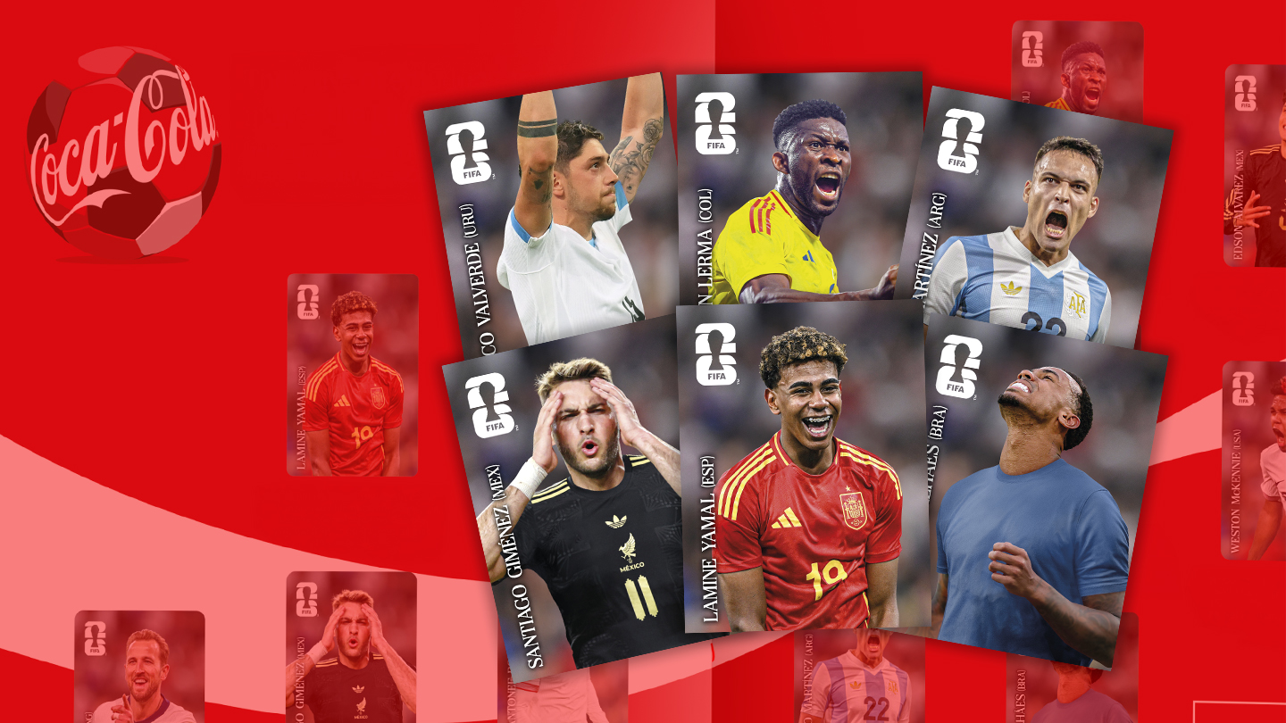 Banner con estampas Panini de estrellas.