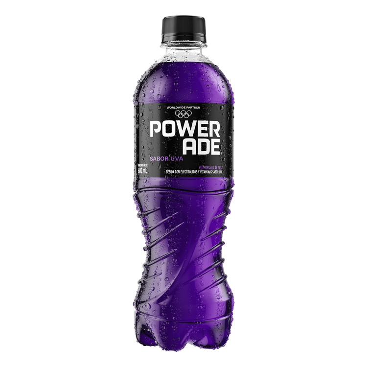 Botella de Powerade Uva