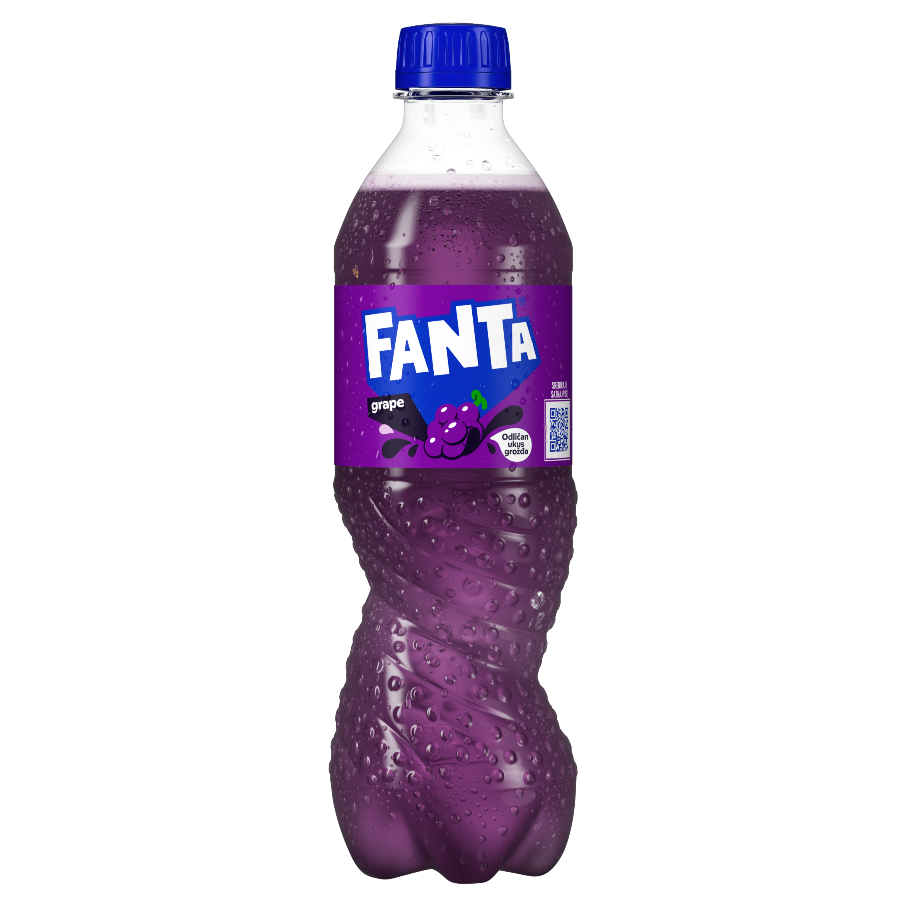 fanta grozđe flašica sa belom pozadinom