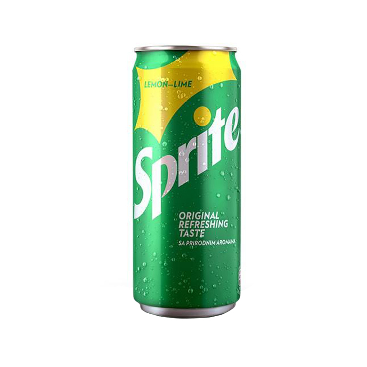 Sprite limenka sa belom pozadinom