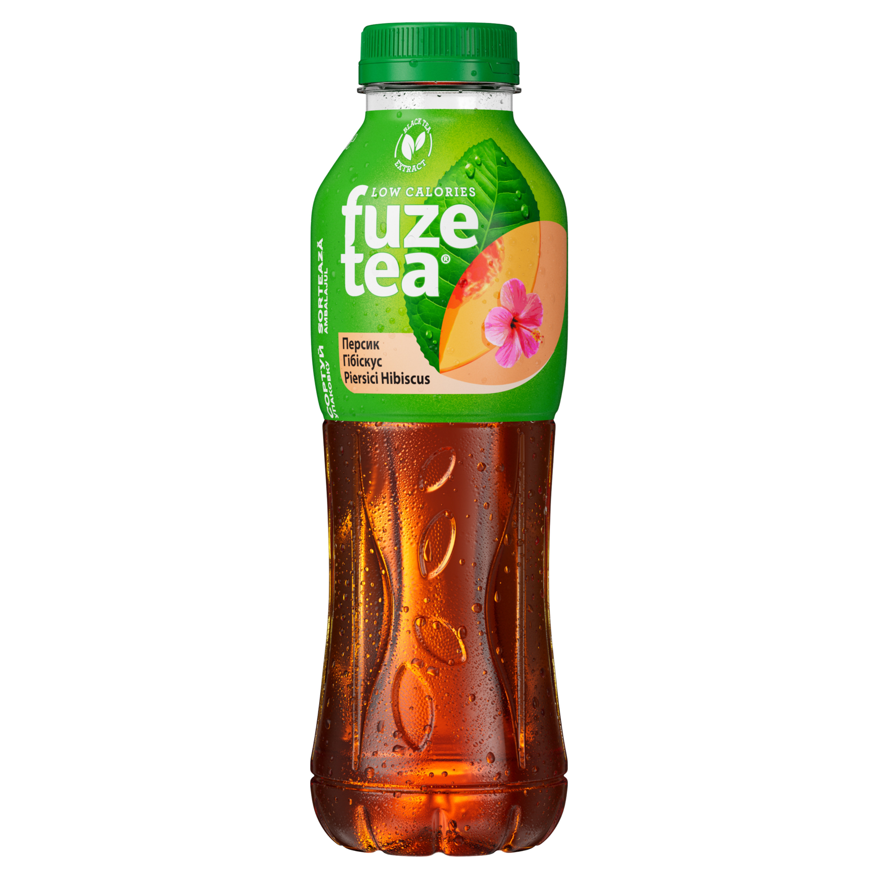Чорний чай Fuze Tea зі смаком персика та троянди