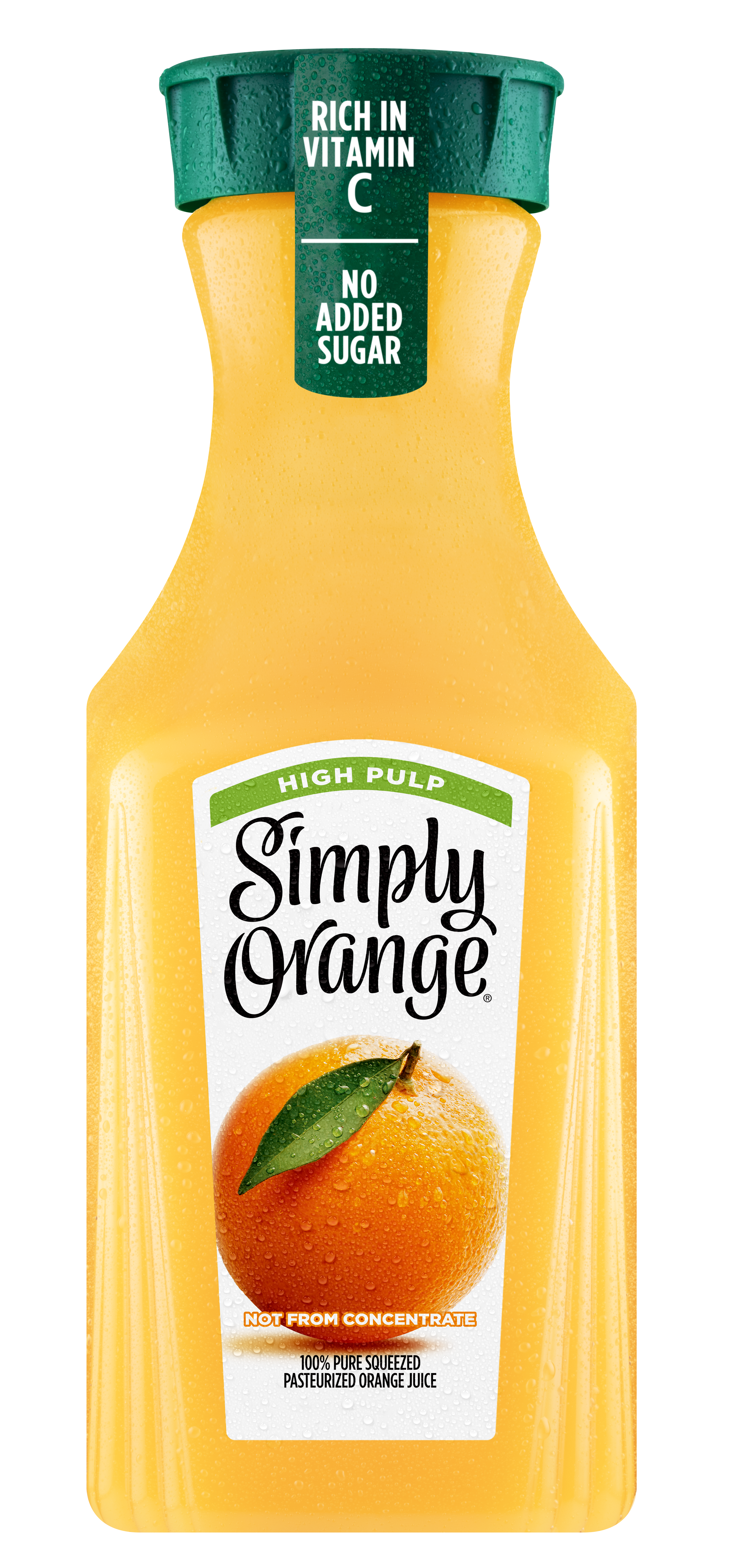 Simply Orange High Pulp Juice Bottle, 52 fl oz