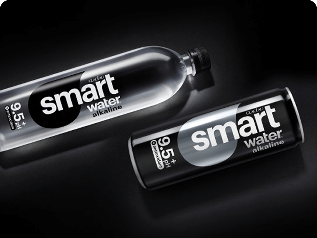 two smartwater cans