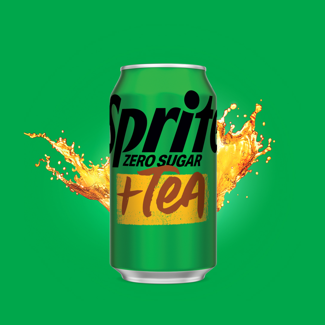bottle of sprite + tea zero sugar