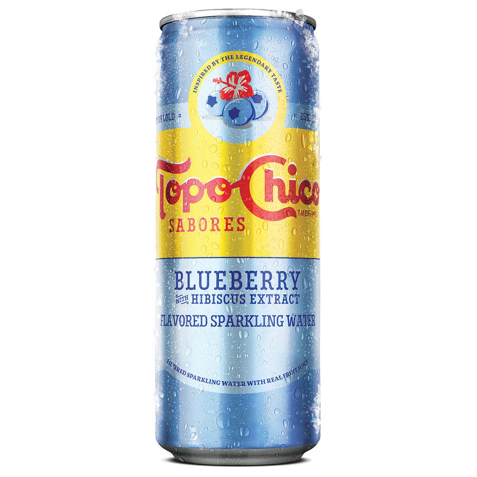  Topo Chico Sabores Blueberry with Hibiscus Extract- 12 oz 4 pack