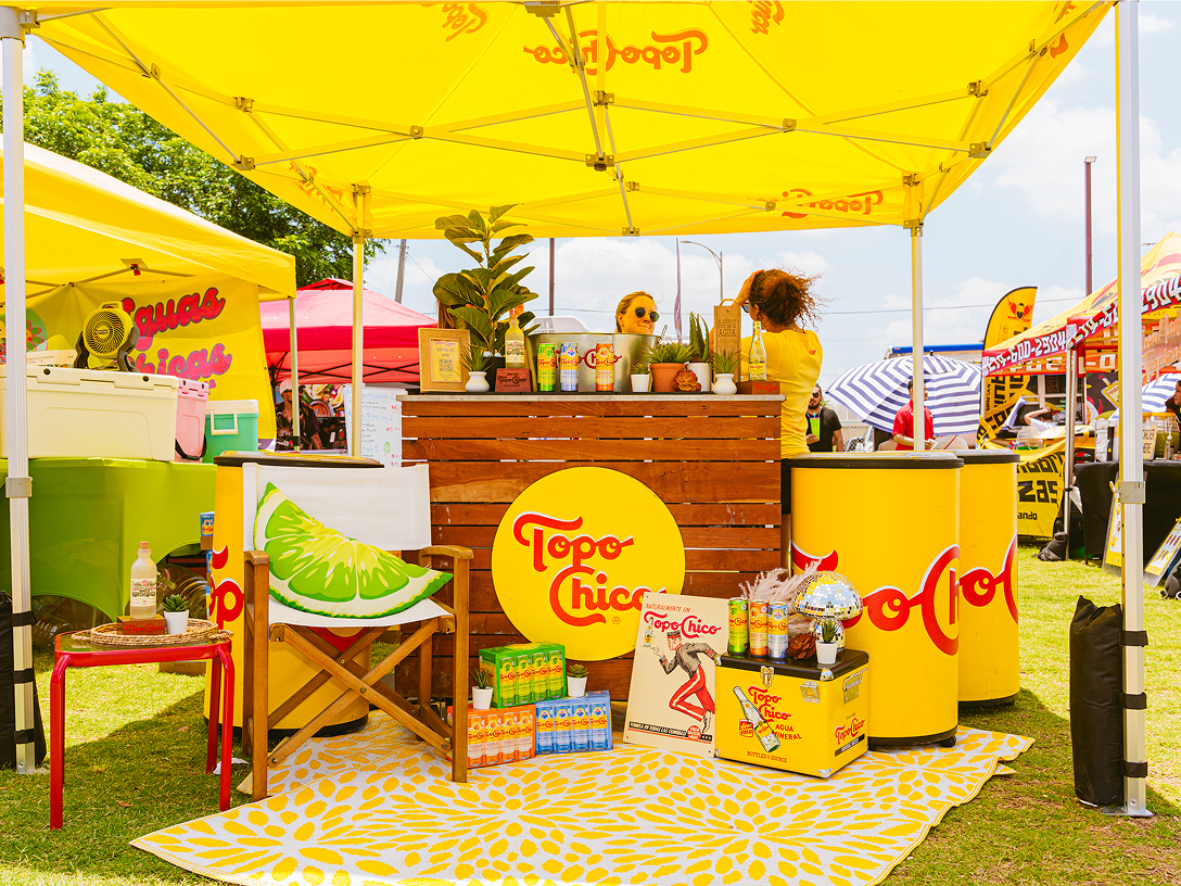 a topo chico bar set up