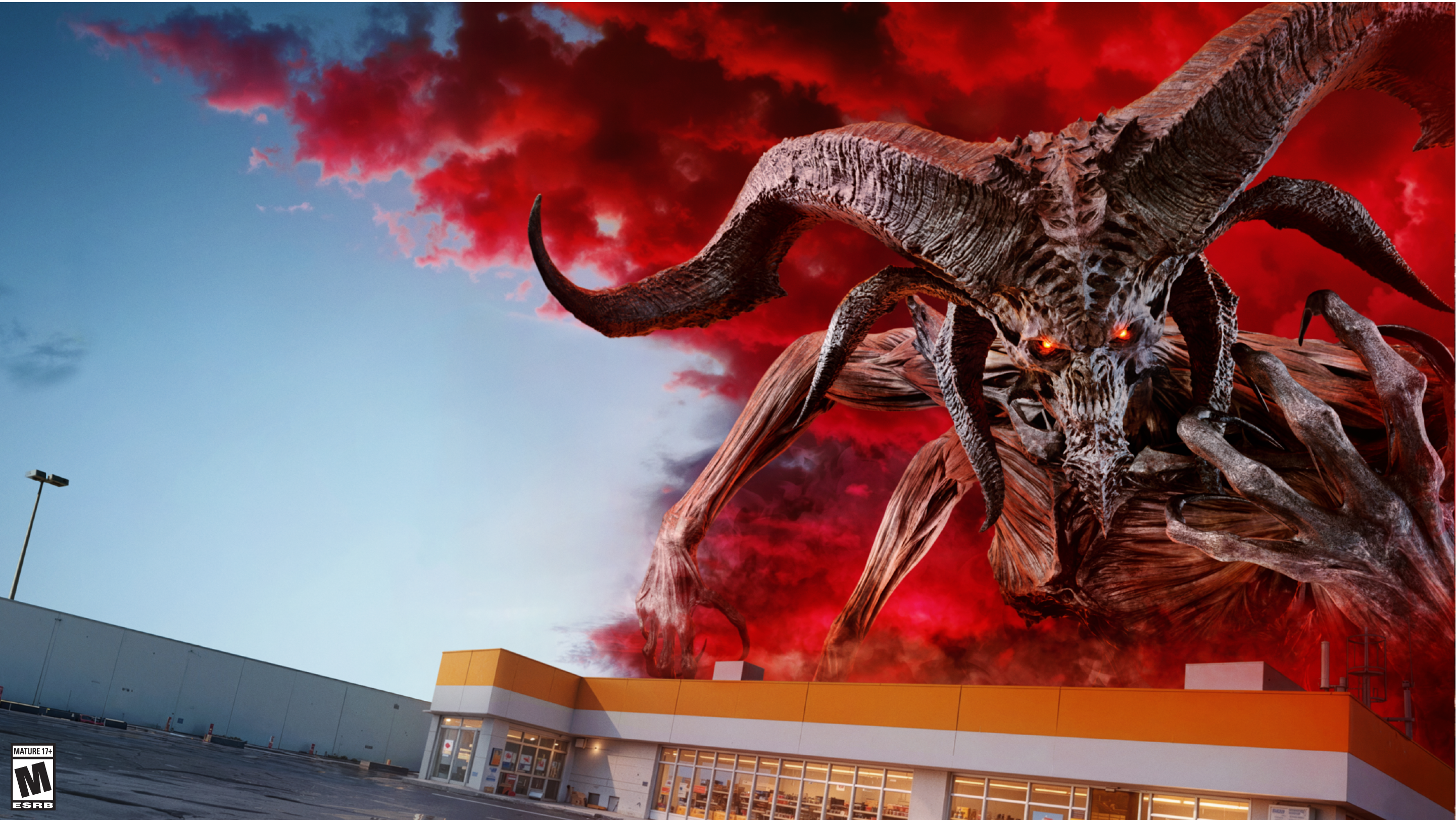 A Halo character stealthily infiltrates a base at dusk. 