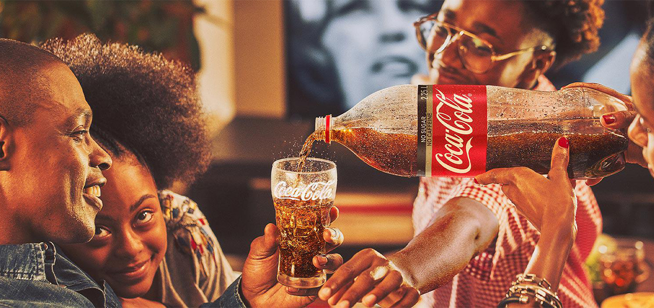 Coca-Cola No Sugar No Caffeine banner